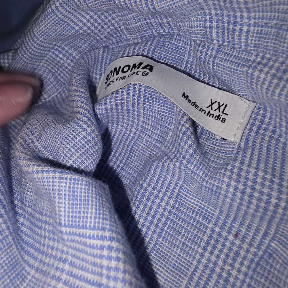 Sonoma Blue Checkered Shirt XXL